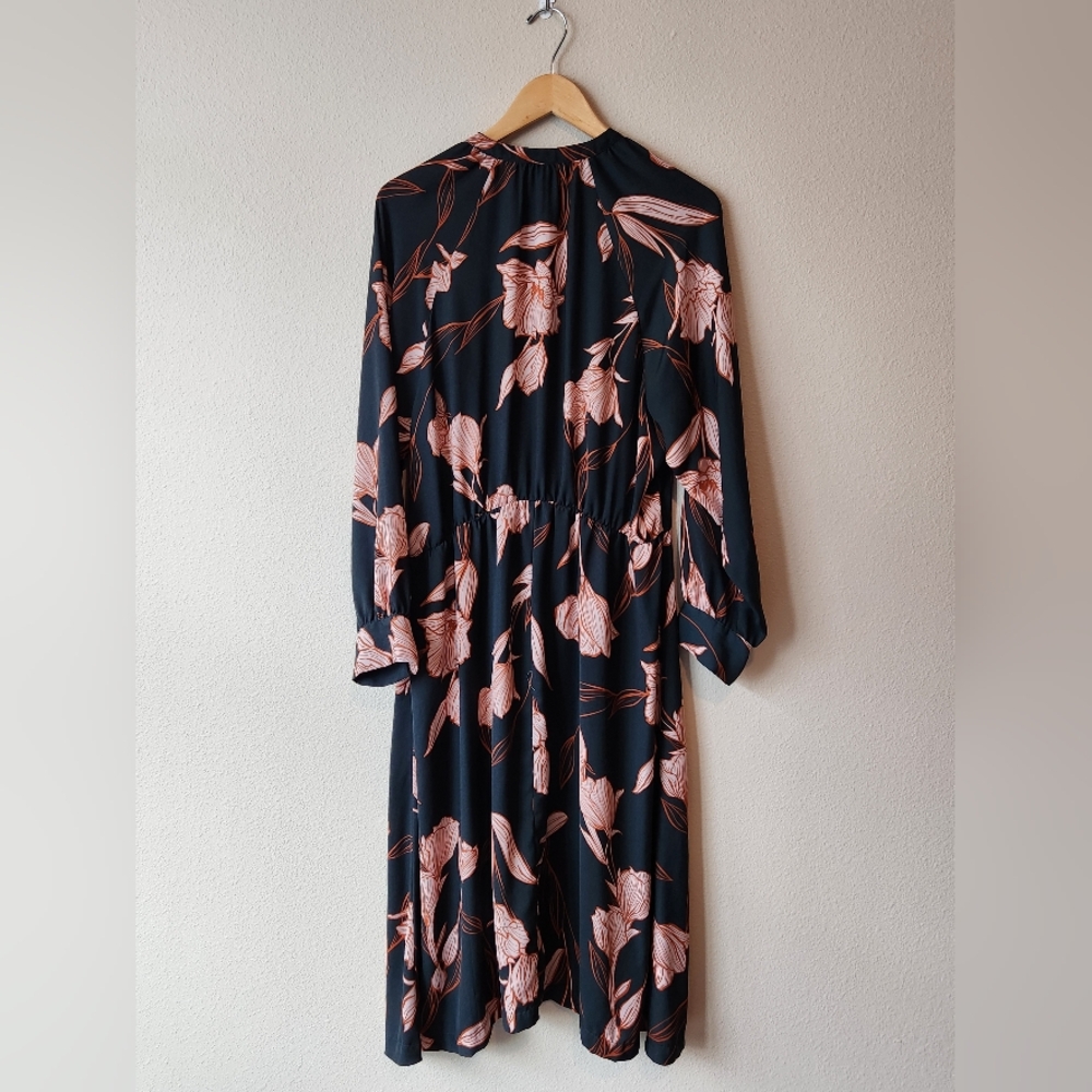 Floral Black and Pink Dress